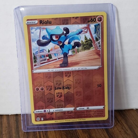 Riolu 078/172 Reverse Holo - Pokemon TCG Brilliant Stars Pokémon Card - Picture 1 of 3